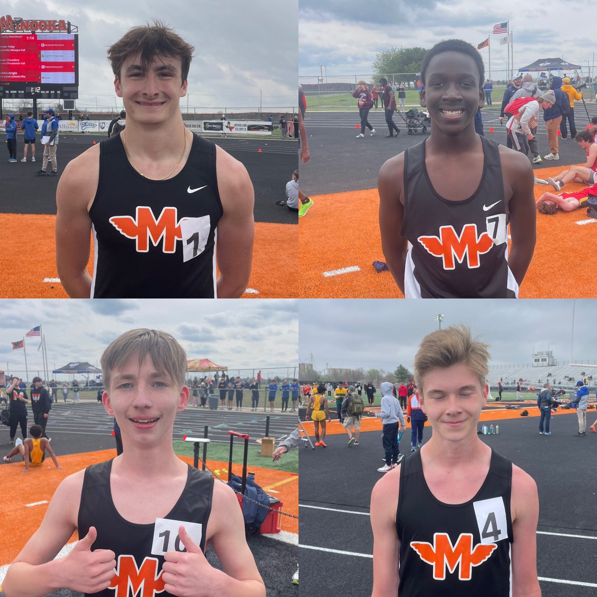Some great broken barrier races for Minooka Distance on Saturday! Matthew Whalen ‘27 runs 1:58.91 in the 800. Sammy Kies ‘28 4:57.66 and Josh Reece ‘27 4:59.93 in the 1600. Ryan Resar ‘28 9:56.84 in the 3200. He ran with his eyes open. #SMITHSTRONG25