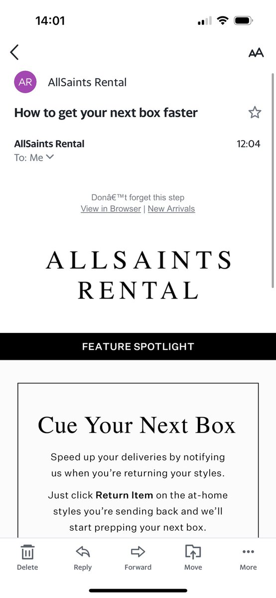Mini_Rae's tweet image. How ironic @AllSaintsLive…I returned one of my items 3 weeks ago and have nothing yet. 3 emails to your support team and still nothing. This service is a bit of a shambles to be fair
