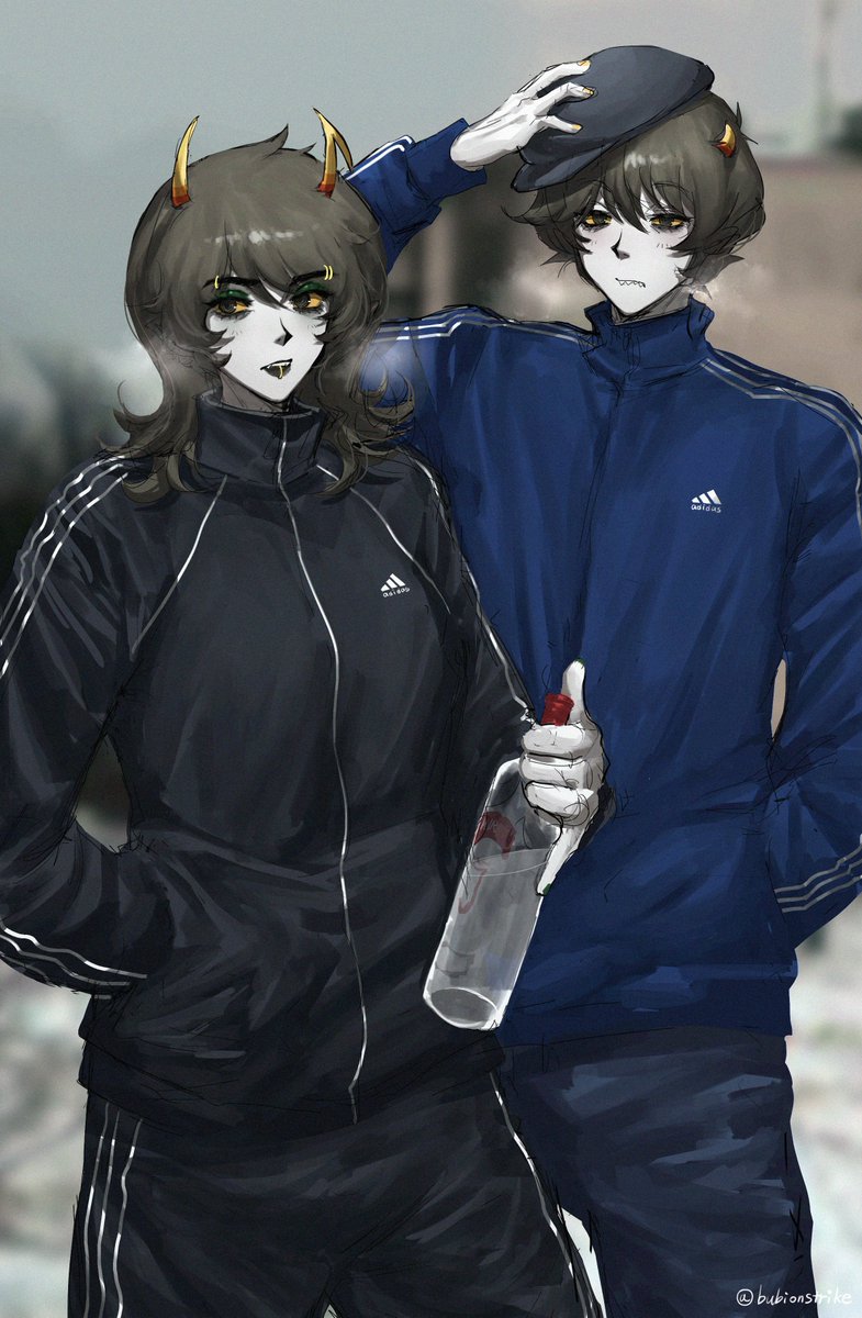 bubionstrike's tweet photo. Porrim &amp; Kankri (gopnik)
#Homestuck https://t.co/sV8wBeietQ