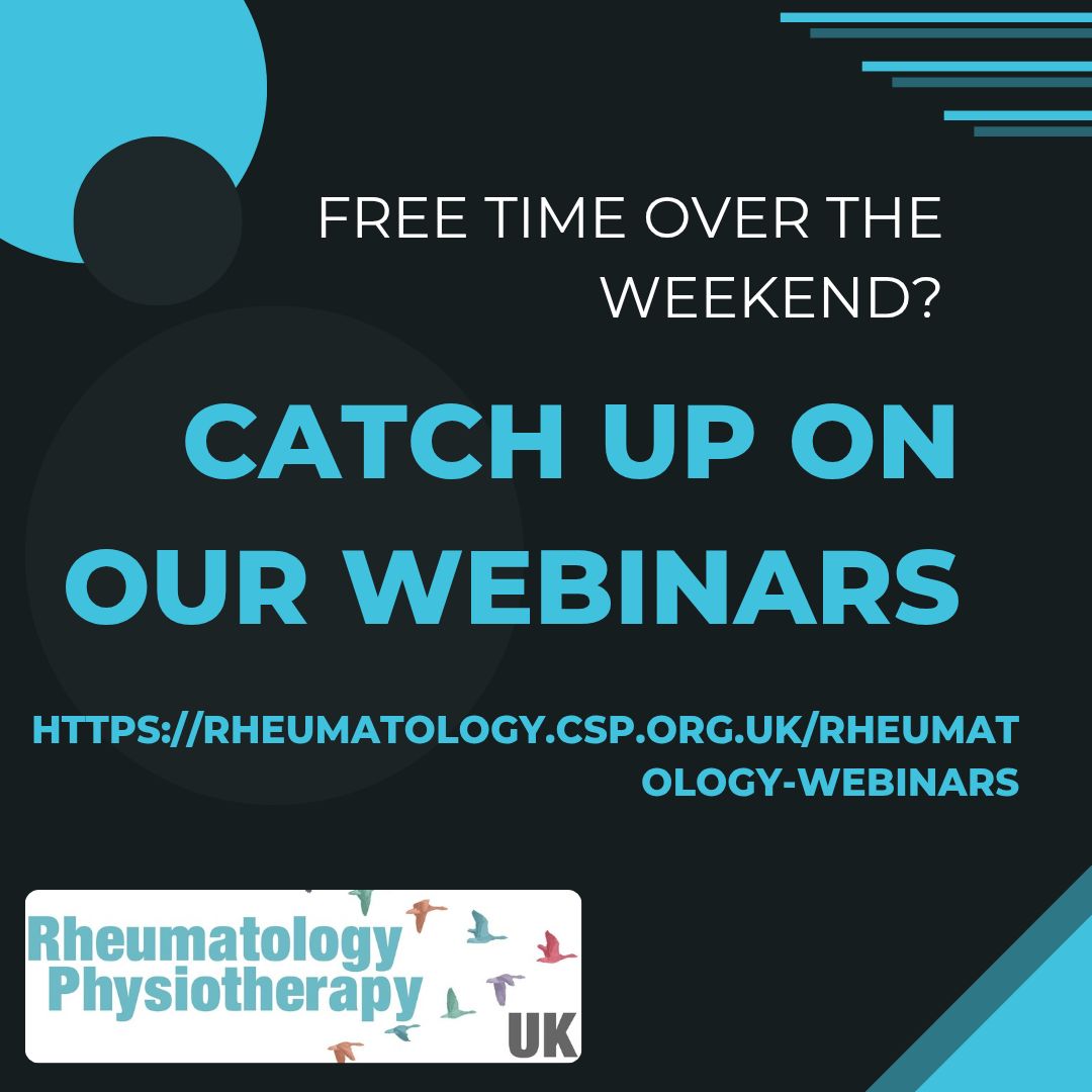 Rheumatology Physiotherapy UK (@rheumphysiouk) on Twitter photo 