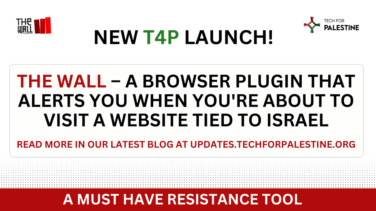 Check out our latest launch and read more about it at updates.techforpalestine.org/announcing-the…