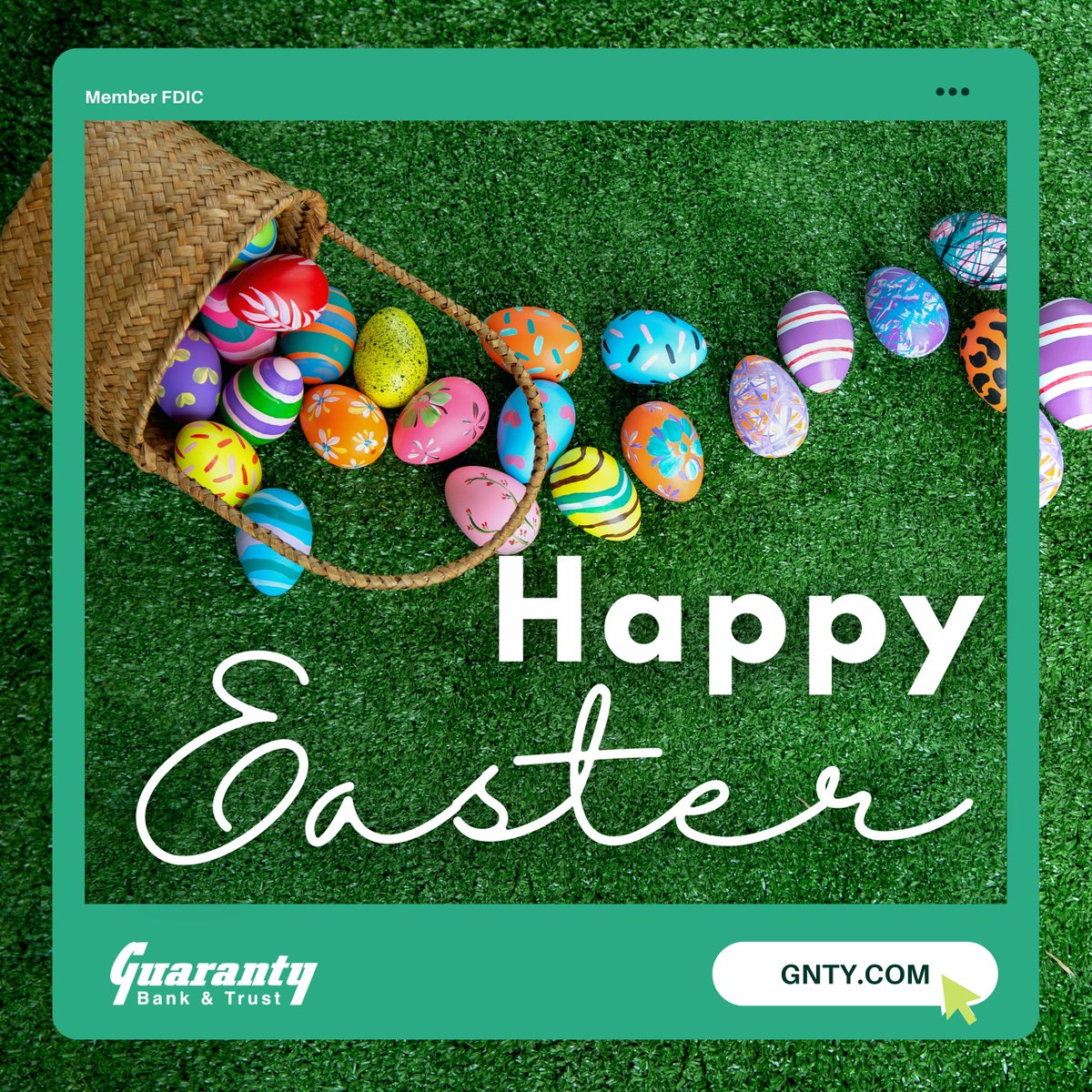 gntybank's tweet photo. Wishing you a joyful Easter filled with happiness, peace, and prosperity!
#HappyEaster #gnty https://t.co/SQjHhGQ90u