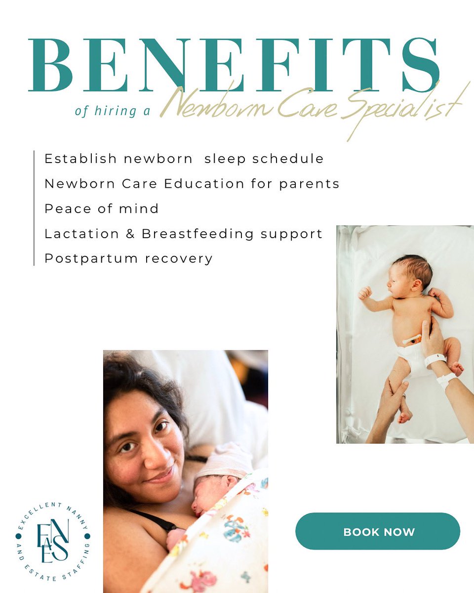 ExcellentNannys's tweet photo. Hiring a Newborn Care Specialist offers significant advantages, particularly during the initial months of a baby's life. 👶

They provide expert guidance, support, and hands-on care, allowing parents to adjust to their new role and reduce stress https://t.co/Vp7SS1aKZS