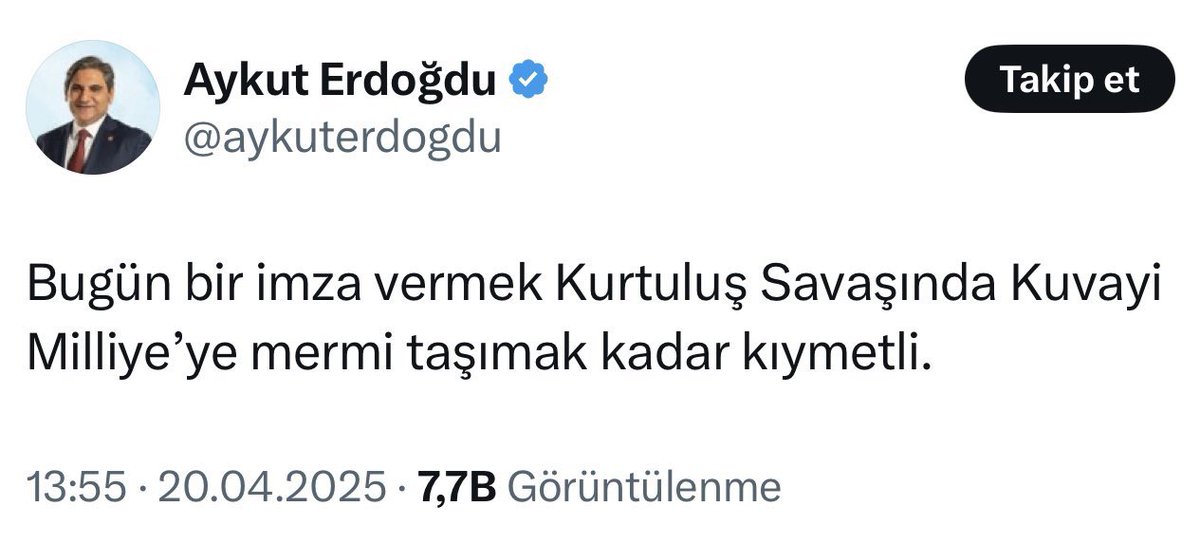 Yolsuzluk ve rüşvet çarkına batmış bir kişiye imza için Atatürk’ün kurduğu partiyi kullandıkları gibi şimdi de Kuvayı Milliye’nin adını da kirletmeye girişmişler. “Pes” yetmez “Yuh” diyorum. Bunlardan başka bir şey de beklenmez zaten