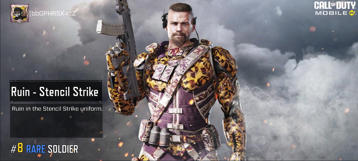 origaries's tweet image. Redeem Code: CTTVZBZC7U
🎁 Ruin - Stencil Strike (Rare)

Only Garena CODM players can redeem.