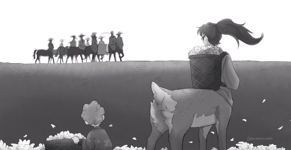 MosoMosoLizardo's tweet photo. タソガレドキ x 人馬 AU 🐎🐎💨💨 https://t.co/GQyujSQ6Ol