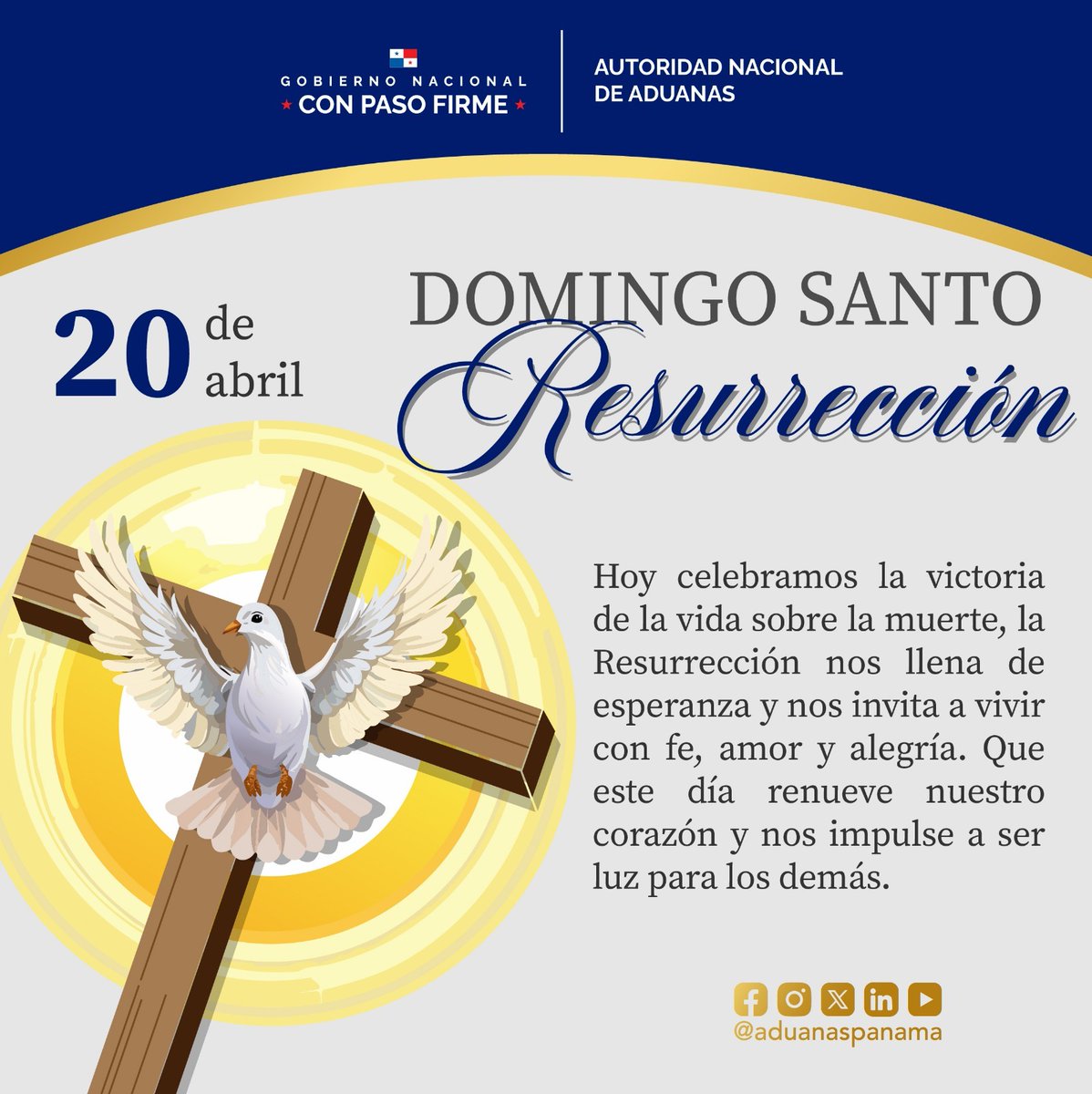 aduanaspanama's tweet image. En este periodo de Cuaresma, la Autoridad Nacional de Aduanas se hace eco del fervor religioso de los panameños, y los insta a vivir esta festividad con recogimiento y devoción cristiana.