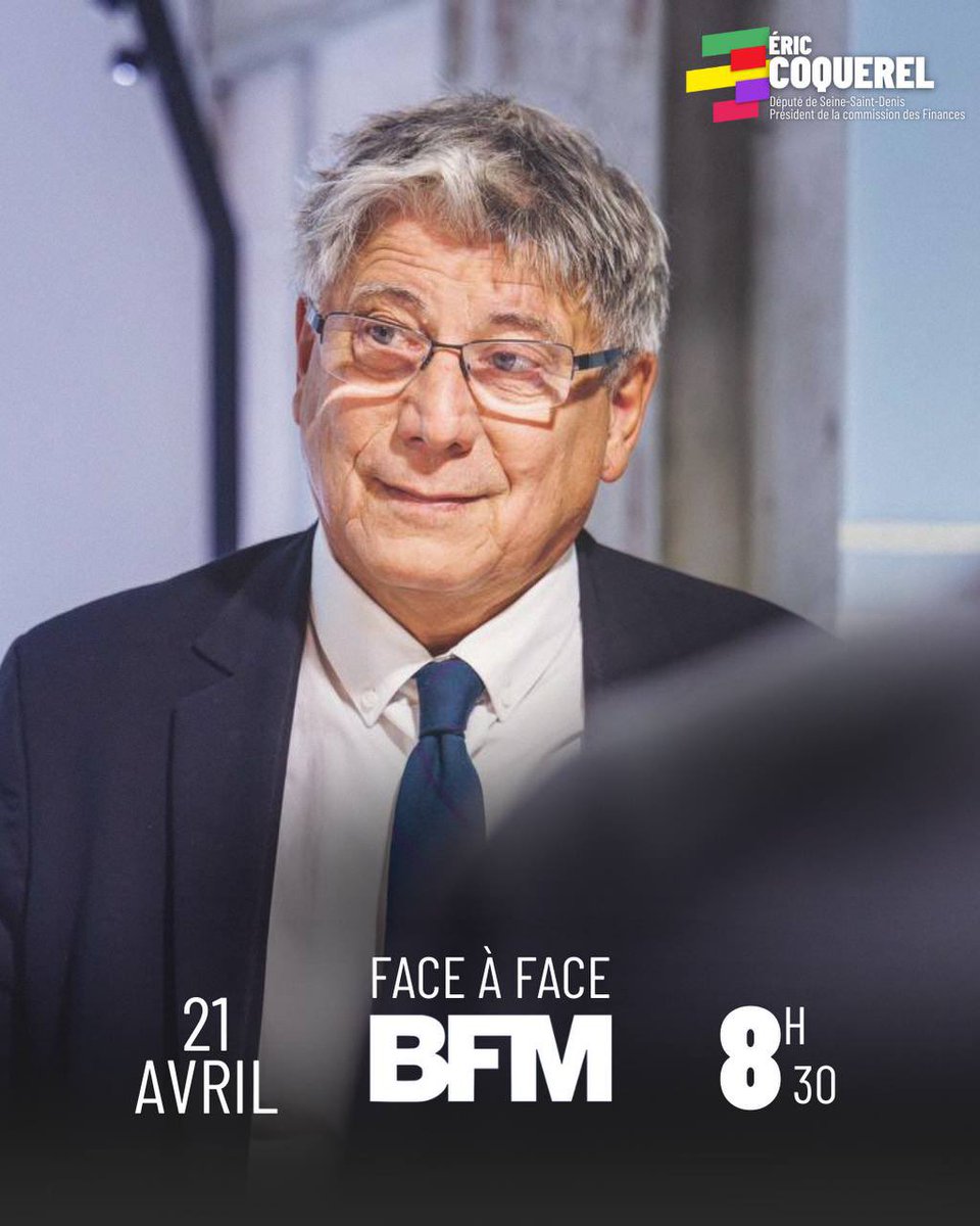 Je vous donne rendez-vous ce lundi 21 avril à 8h30 dans la matinale BFM TV.