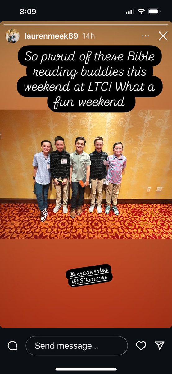 So proud of grandsons Sullivan and Silas on left and right ends respectively as they participated in Leadership Training for Christ this Easter weekend. They are growing up in Christ as they learn more about His will for their lives.