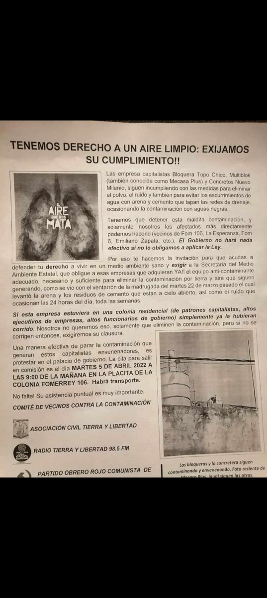 Seguimos igual..SUMISOS 🔥  CORRUPTOS..🆘 Pasan los días y los AÑOS ! La ECONOMÍA controla el TEMA AMBIENTAL🐭🦝💵🆘.NO LOS PERDÓNES SEÑOR 🙏
<a href="/Mty_Leones/">Vecino de Cumbres</a> <a href="/MedioAmbienteNL/">Secretaría de Medio Ambiente</a> <a href="/NlSalud/">Secretaría de Salud Nuevo León</a> <a href="/CongresoNL/">Congreso Nuevo León</a> <a href="/Mty_Leones/">Vecino de Cumbres</a> <a href="/cesarmty/">César Cepeda</a> <a href="/gabitanguma/">Gabi Tanguma</a> <a href="/xcresss/">Cres Ramos</a> <a href="/ConsejoNL/">Consejo Nuevo León</a> <a href="/elnorte/">EL NORTE</a> <a href="/info7mty/">INFO7MTY</a> <a href="/jesusp2491/">@Jesús Padilla</a> RT