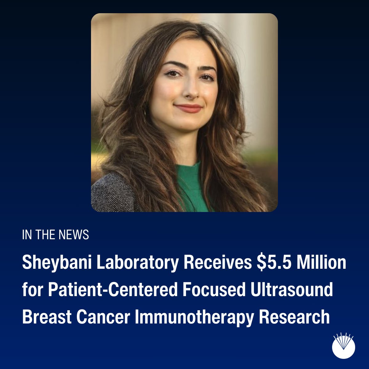 The Foundation congratulates <a href="/ndsheybani/">Natasha Sheybani, PhD</a>, assistant professor of biomedical engineering at <a href="/UVA/">UVA</a>, on receiving the prestigious Era of Hope Award from the US Department of Defense Breast Cancer Research Program. 
The $5.5 million grant will accelerate the Shebani Lab’s work using
