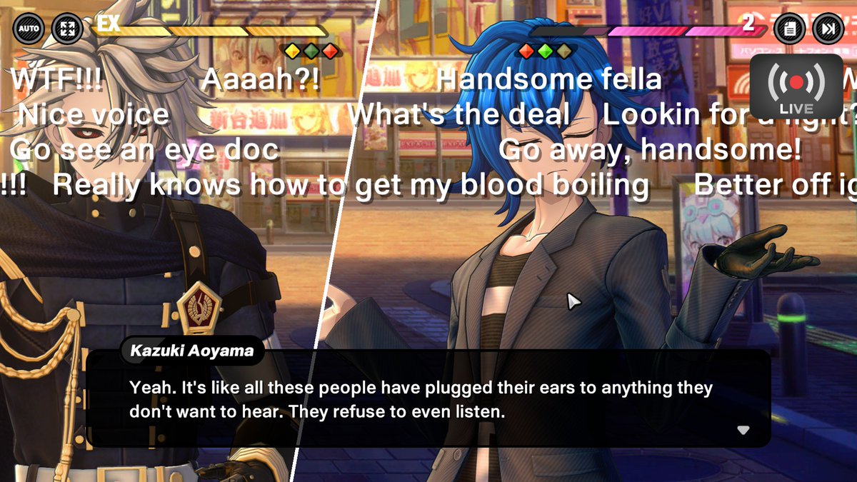 "Nice voice" "Handsome fella" "Go away, handsome!" Neo Chiyoda people got their priority straight😭