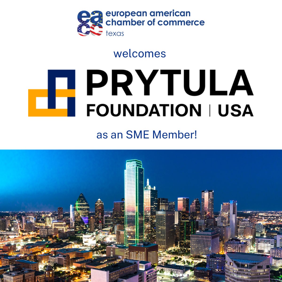 The EACC Texas is proud to welcome the Serhiy Prytula Charity Foundation as a new SME Member! 

The Serhiy Prytula Charity Foundation focuses on strengthening the defense of Ukraine and providing assistance to the civilians affected by the war.