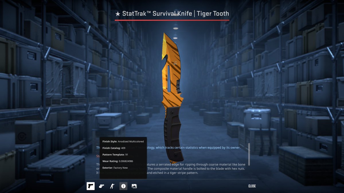 SmidzOg's tweet image. Just opened a single case and scored my first ever knife after 10 years of playing #counterstrike... Also its now the lowest float st survival knife tiger tooth in the world 0.00682 (Ik this isnt insane but I find it cool) #CS2 #csknife @TDM_Jesus "Rarer than a knife!" xD