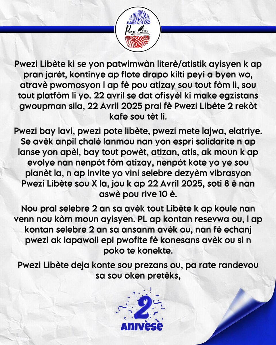 PWEZI LIBÈTE tweet media