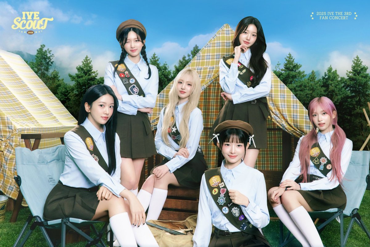 The girls of IVE light up the IVE SCOUT concept with bold charisma and effortless unity—each member bringing her own flair, yet glowing brightest together.