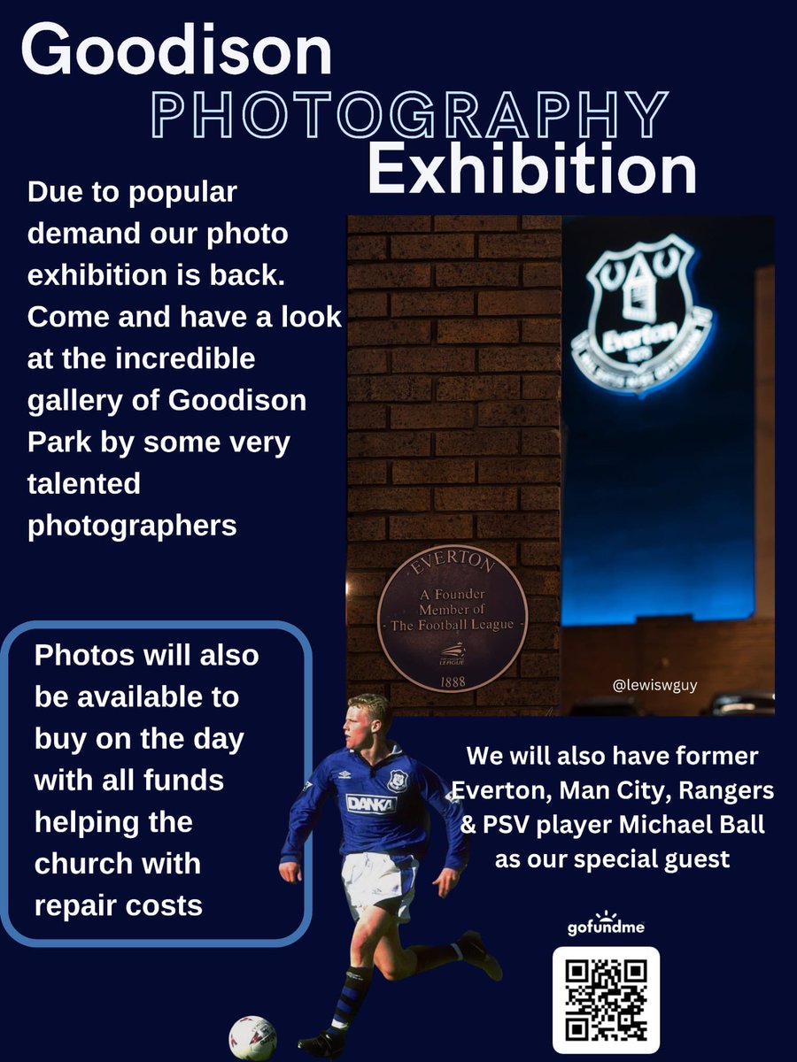 Please RT! 

The photo exhibition at St Luke’s is back before the game tomorrow. We also have the FA Cup for fans to have their photo with as well Ex Everton &amp; City player <a href="/bally03/">Michael Ball</a> popping in to meet fans