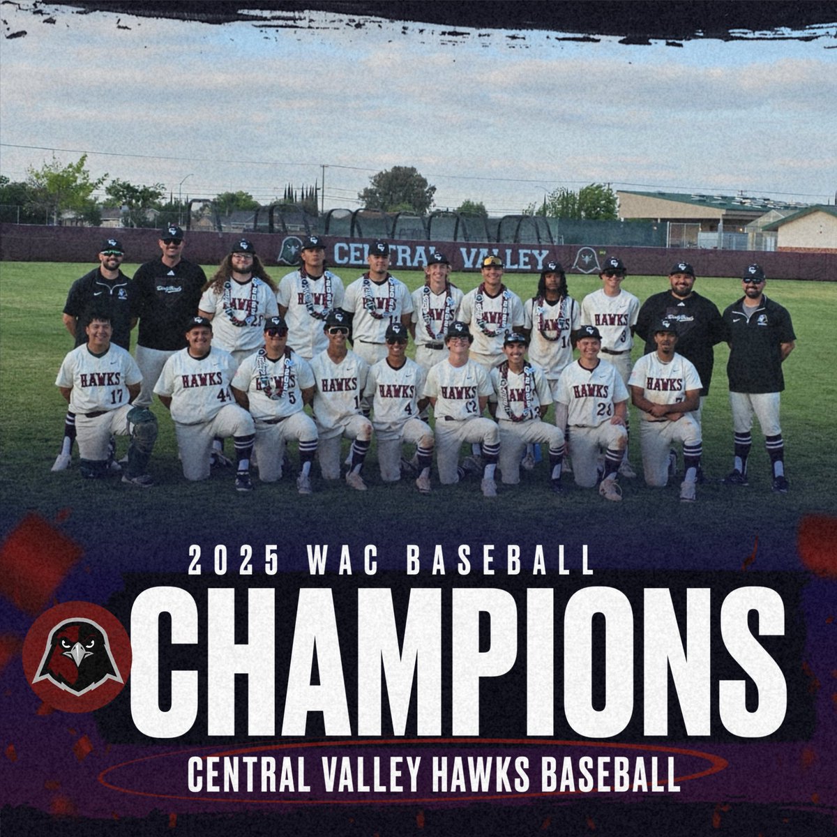 CHAMPS! For the first time in school history, your Central Valley Hawks are league champions! The Hawks clinched the league title after a 9-1 win and sweep of their cross town rival Bulldogs! 
#GoHawks #DirtyBirds #ValleyTough