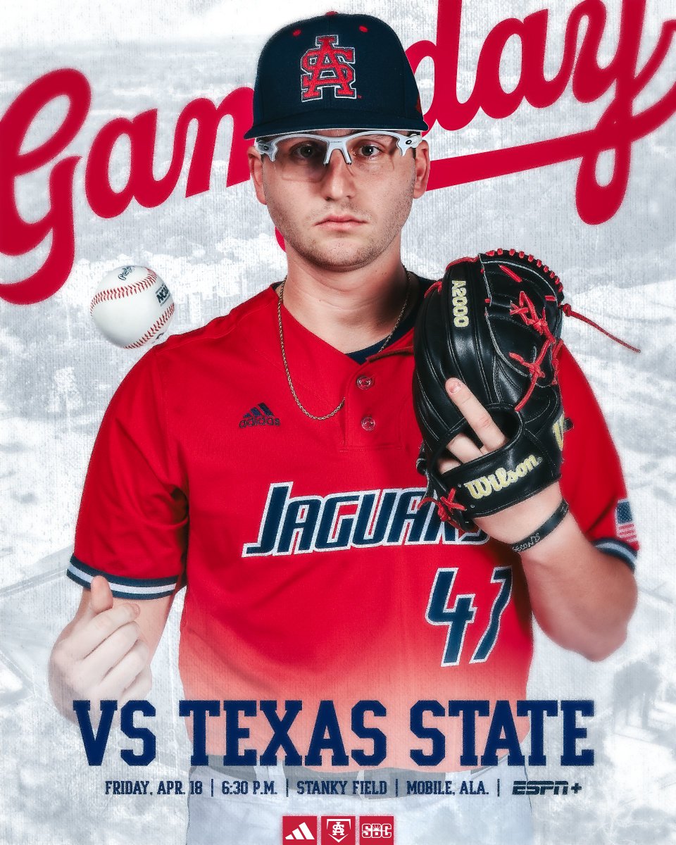 Game 2. Under the lights.

🆚Texas State
📍Stanky Field
⏰6:30pm
📺usajags.co/4jYXDKr
📻sportstalk995.com/listen