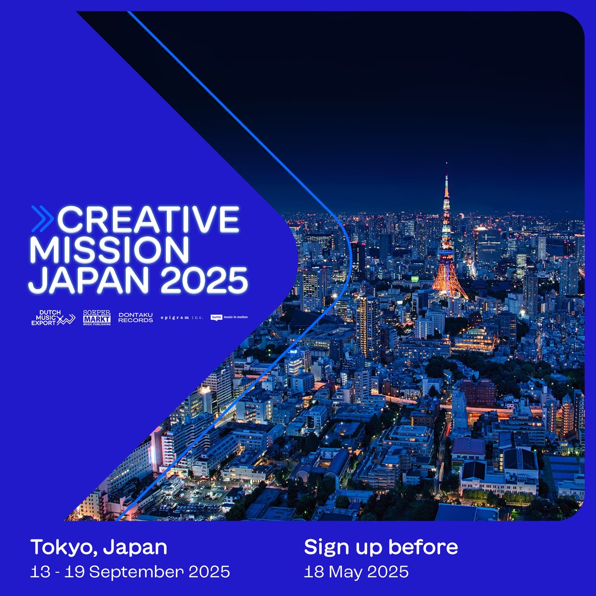 Dutch Music Export (@nlmusicexport) on Twitter photo Dutch Music Export in collaboration <a href="/Soepermarkt1/">Jochem Tromp</a> Publishing, the <a href="/NLinJapan/">Embassy of the Kingdom of the Netherlands in Japan</a>, and various Japanese partners are inviting you on an exclusive creative mission to Japan from September 13-19, 2025!
More information via: dutchmusicexport.nl/post/dutch-pro… Dutch Music Export in collaboration <a href="/Soepermarkt1/">Jochem Tromp</a> Publishing, the <a href="/NLinJapan/">Embassy of the Kingdom of the Netherlands in Japan</a>, and various Japanese partners are inviting you on an exclusive creative mission to Japan from September 13-19, 2025!
More information via: dutchmusicexport.nl/post/dutch-pro…