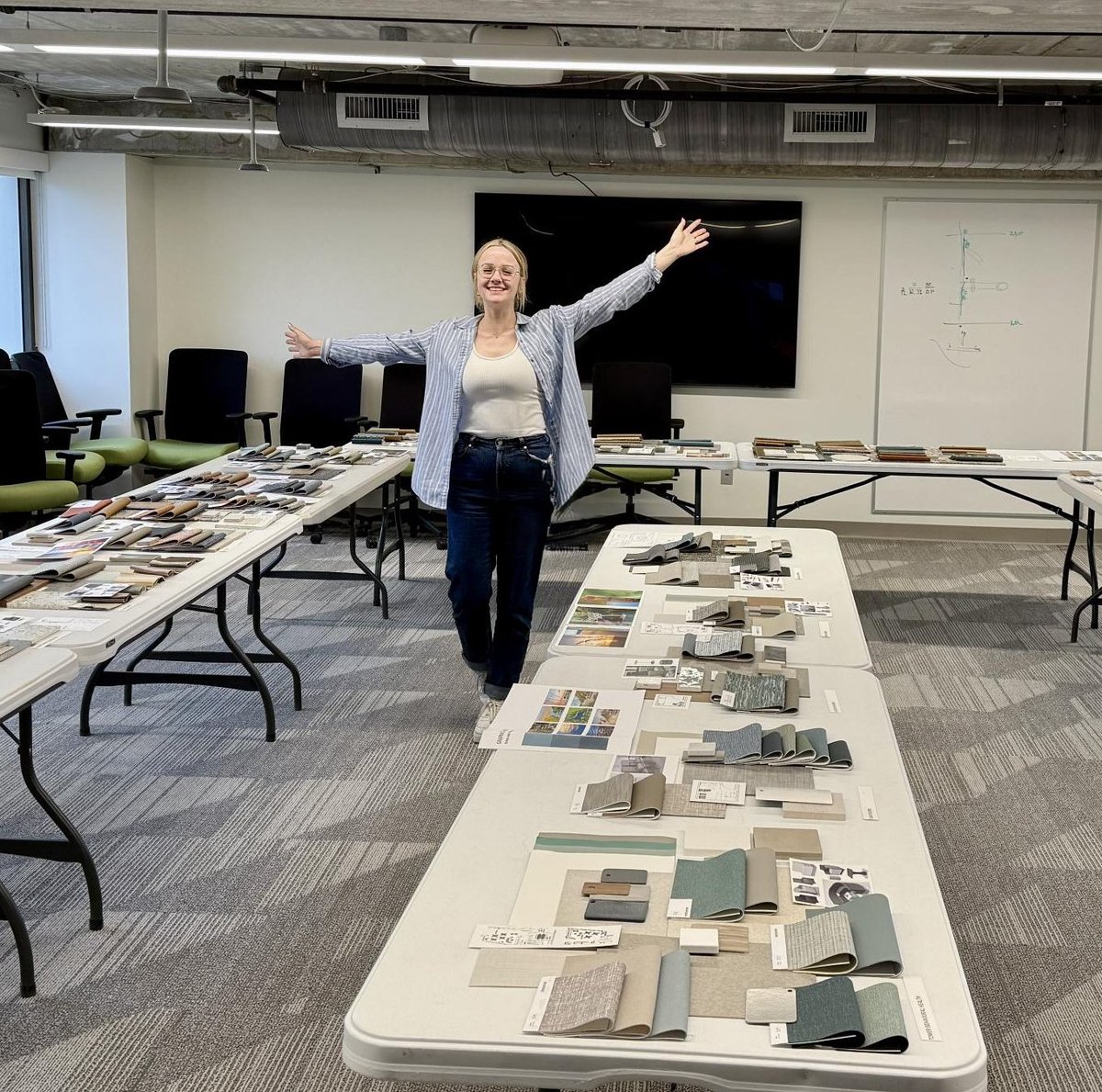 IDOincorporated's tweet photo. THIS is the face of accomplishment! Way to go, Sarah Pitts and Charissa Bellinger, for your perseverance and tenacity to get it done! Slaying it! #transformingdesign #idodesign #samplequeens #youdidit https://t.co/sBfZRVAfgW