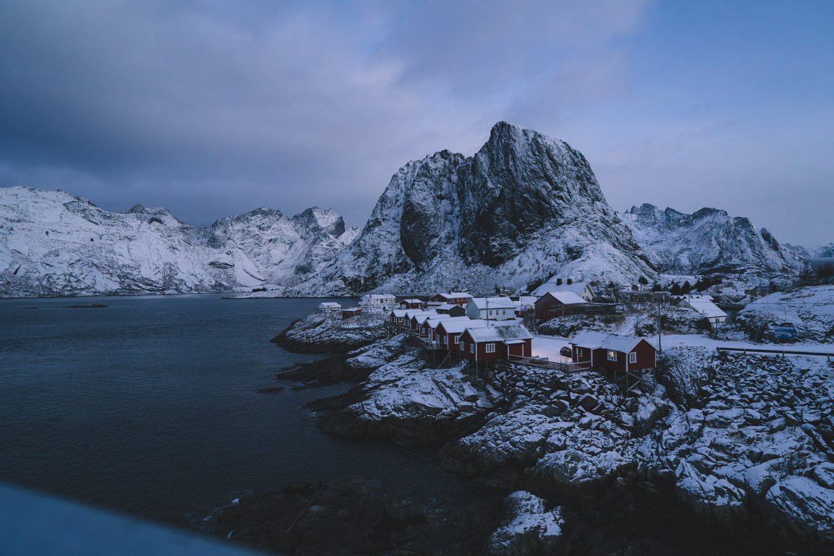 EternalMeteor's tweet photo. Captured the bluesy side of Lofoten. These dramatic landscapes have such a unique, serene vibe. 💙🏔️ #LofotenIslands #MoodyGrams * #LandscapePhotography
 * #TravelPhotography
 * #NorwayTravel
 * #VisitNorway
 * #Arctic
 * #NorthernNorway
 * #Photography
 * #Scenery https://t.co/ODrzBn6Svt