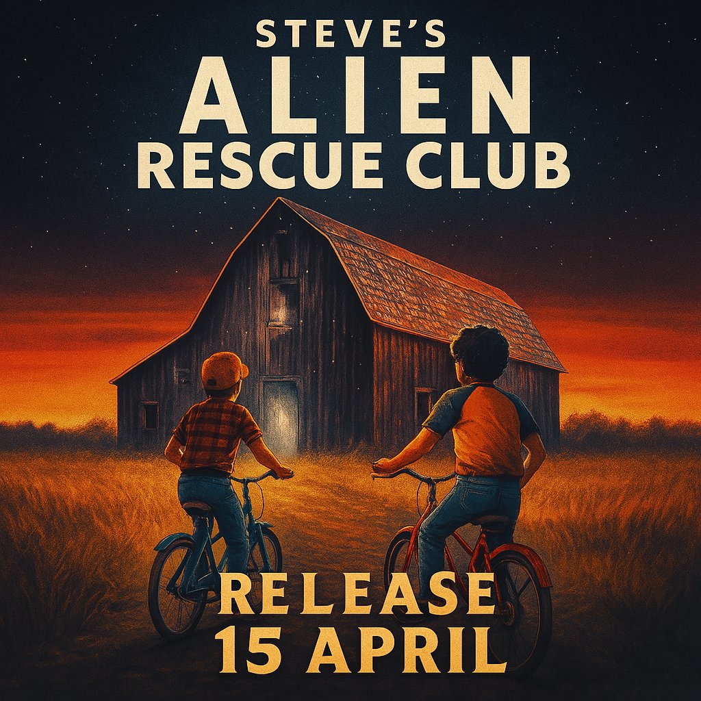 DLWilburnJr's tweet photo. What if your childhood best friend was an alien… and you were the only one who could save him?
From 1980s Nebraska, Steve’s Alien Rescue Club is the sci-fi coming-of-age adventure you didn’t know you needed.
Now available on Amazon!
#SciFi #80sNostalgia #YAbooks #AlienAdventure

https://t.co/2JaSIn5bU0