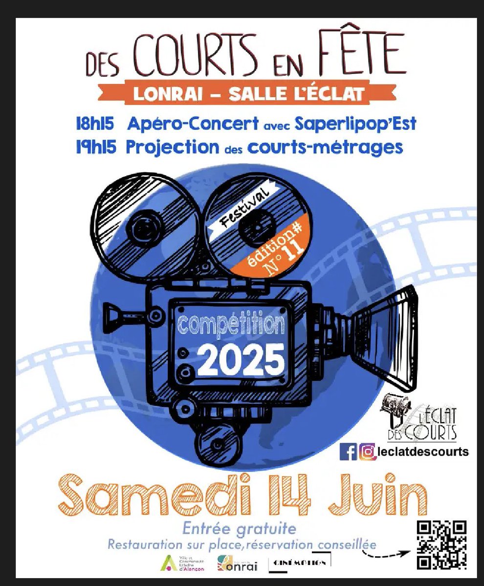 La deuxième partie de la sélection est lancée déjà 568 films visionnés…Retrouvez la sélection finale et venez voter pour votre court métrage préféré samedi 14 juin 2025 à Lonrai salle de l’Eclat pour la 11e édition du Festival des Courts en Fête 🎬🎥
