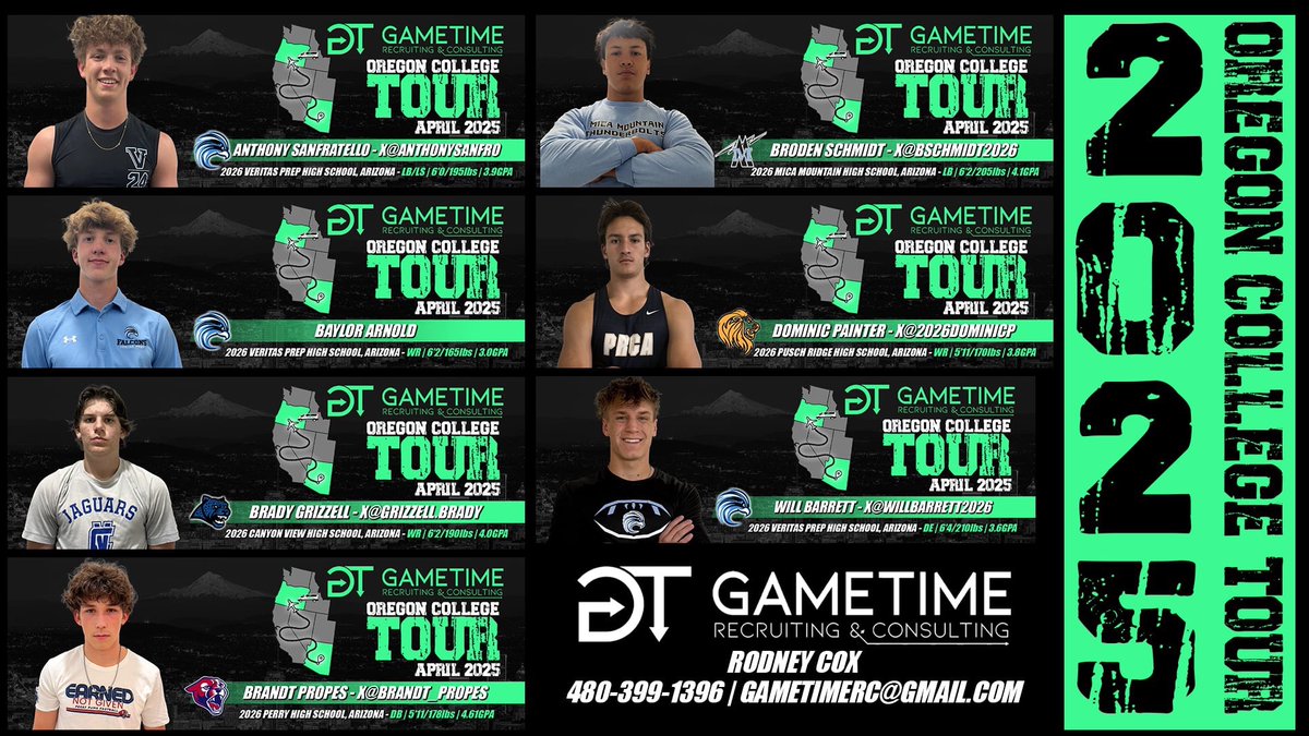 Will Barrett (@willbarrett2026) on Twitter photo Super hyped for the upcoming Oregon trip best week with <a href="/GametimeRC/">Gametime Recruiting & Consulting</a> ! We’ll get to a bunch of colleges and I’m super excited to meet coaches and check out campuses! Super hyped for the upcoming Oregon trip best week with <a href="/GametimeRC/">Gametime Recruiting & Consulting</a> ! We’ll get to a bunch of colleges and I’m super excited to meet coaches and check out campuses!