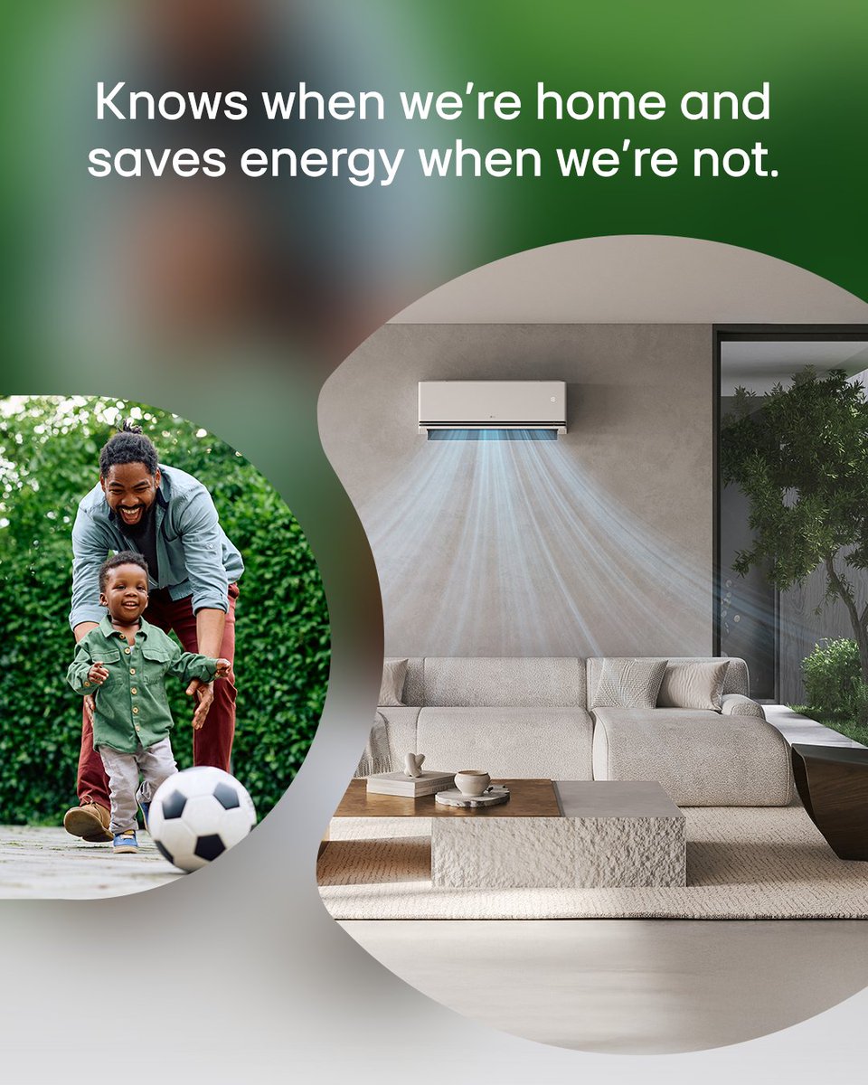 This spring, we’re outdoors more—and spending less cooling empty rooms. The LG S1 Prestige Mini Split senses when you're out and saves energy. 🌿 ENERGY STAR® certified, of course!

Learn more: lge.ai/6011Fw6Of

#LG #LifesGood #EarthDay #Sustainability