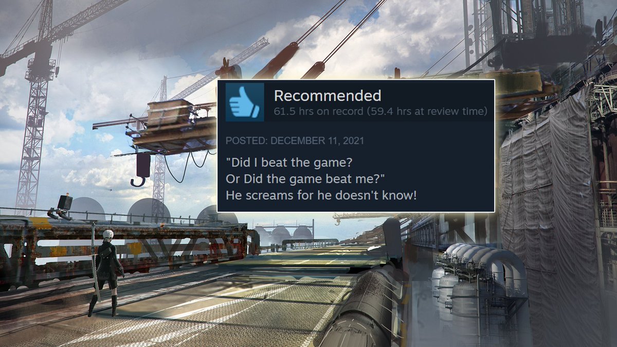 SquareEnix's tweet photo. Here are some of our favorite reviews about NieR:Automata and NieR Replicant ver.1.22474487139... on Steam https://t.co/fjEoUvScH4