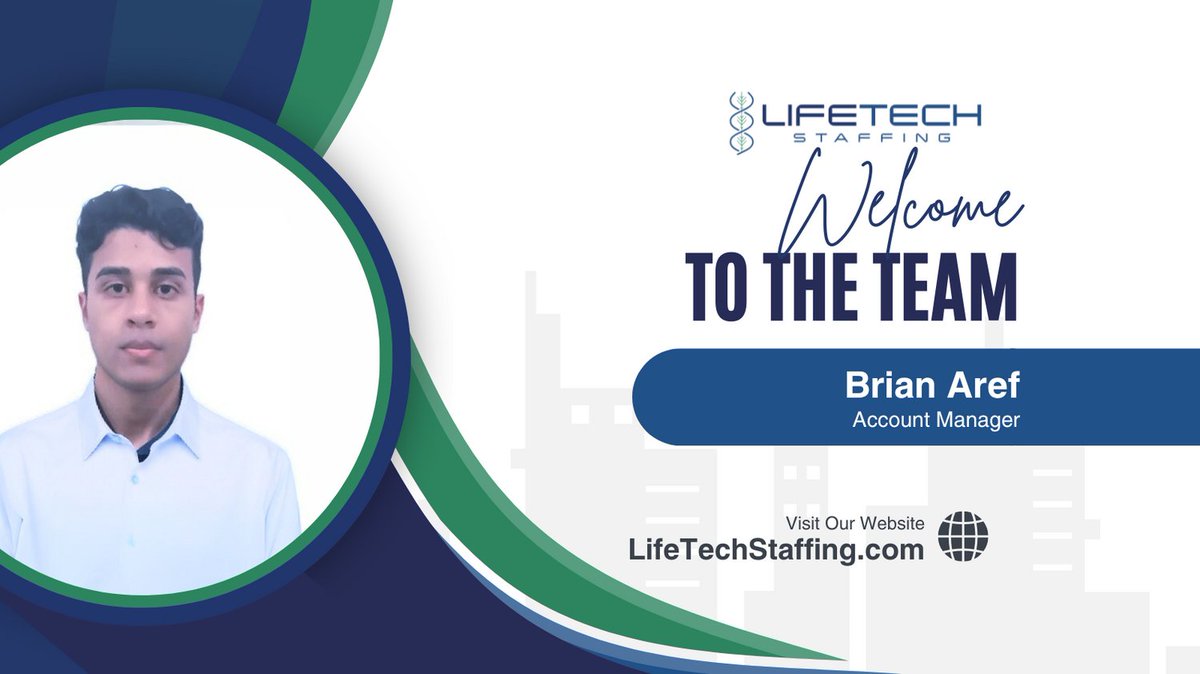 LifeTechTalent's tweet photo. 🎉 Exciting news! Please join us in welcoming Brian to the LifeTech Staffing team!

#Welcome #NewHire #LifeTechStaffing #TeamLifeTech #ClientSuccess #AccountManager #StaffingSolutions https://t.co/zms2XgdzKi