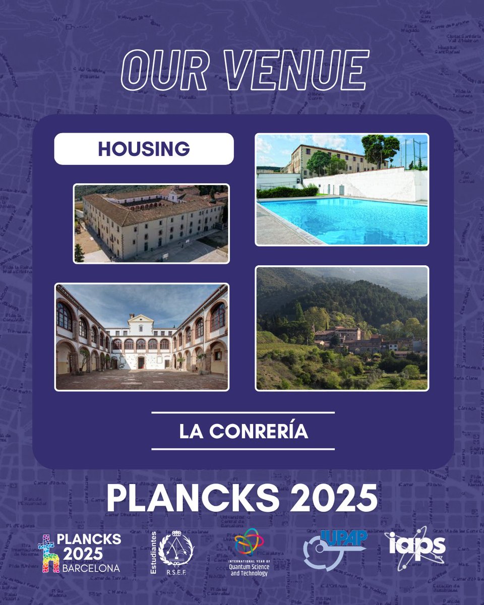 plancks25's tweet photo. Our venues for PLANCKS 2025 are here!

🏠 Housing: La Conreria
🎓 University: UAB – Universitat Autònoma de Barcelona

Get ready to experience physics in the heart of Catalonia!
#PLANCKS2025 #Physics #Barcelona #IAPS #RSEF https://t.co/8opIrjB6nz