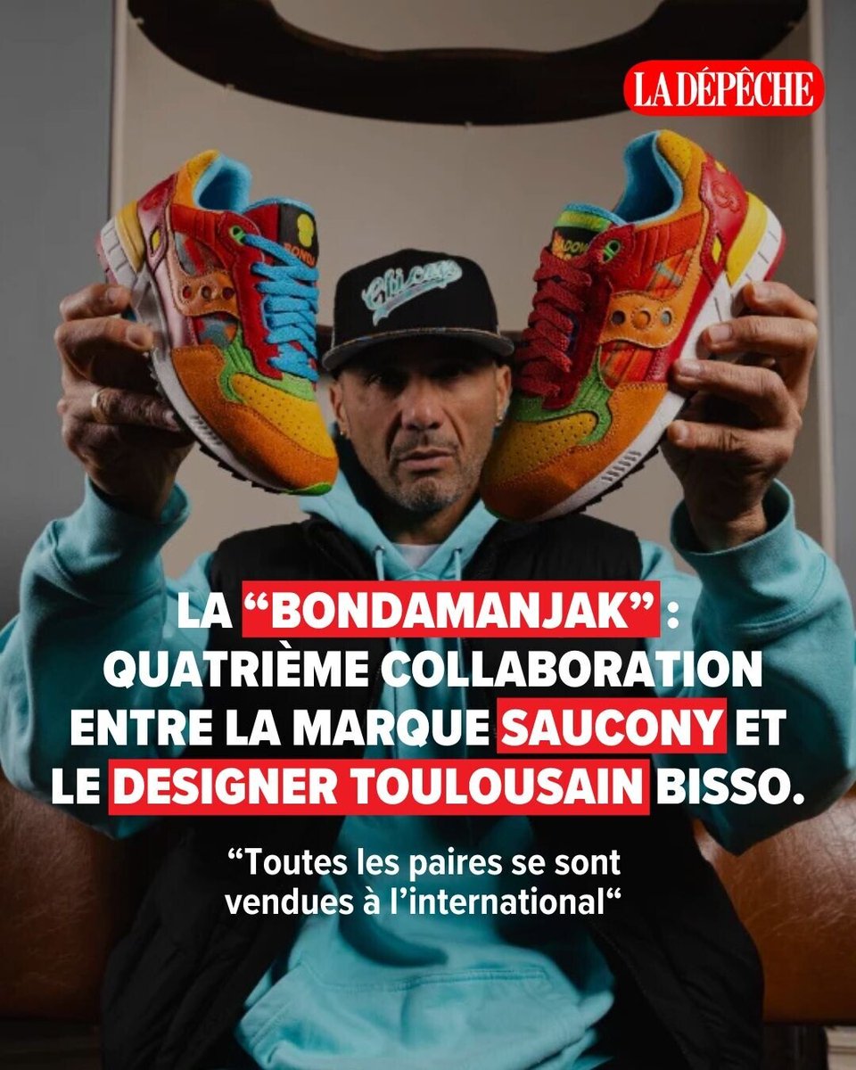 Sortie mi-mars, cette paire de sneakers marque la quatrième collaboration entre le designer Bisso et la marque Saucony. Vendue en quelques jours seulement, la “Bondamanjak” a trouvé un public bien au-delà des frontières françaises.

📌 shorturl.at/491K0
