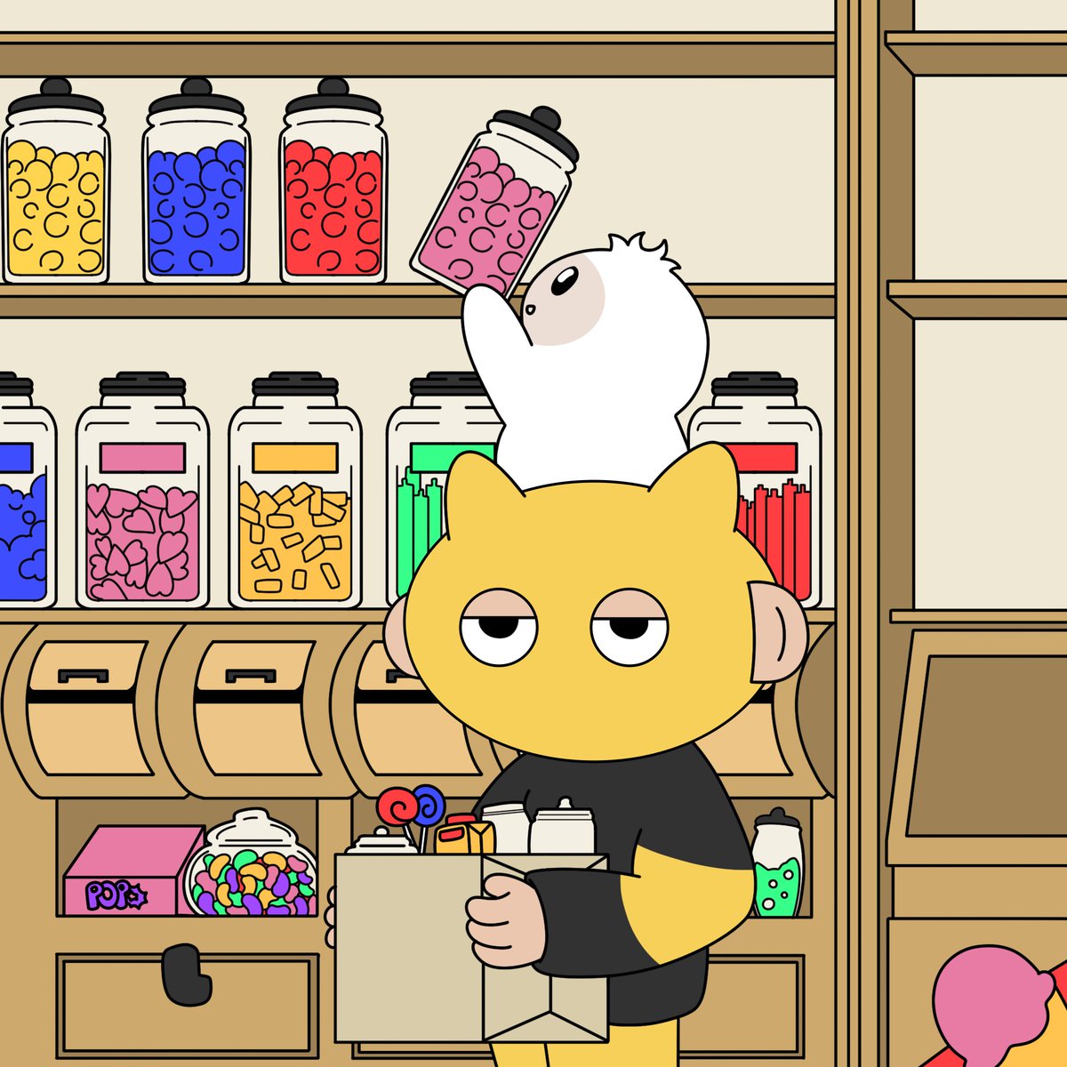 Shopping for the holiday. 🍭