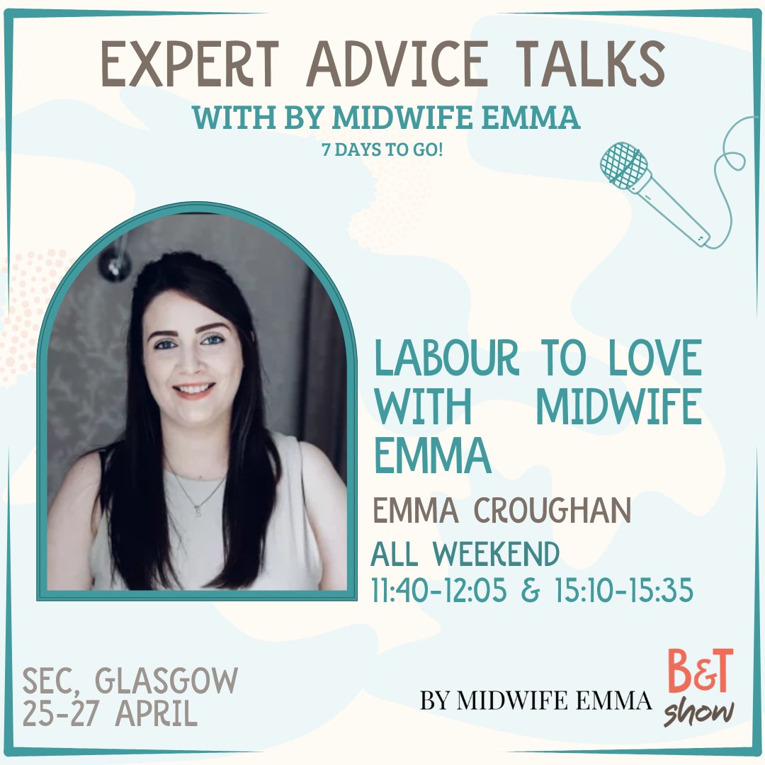There is only a week to go until we are back at the SEC, Glasgow! We have the fantastic @bymidwifeemma joining us to talk about all things birth.
⁠
Save 40% with TWEET40 bit.ly/3zqyKBW