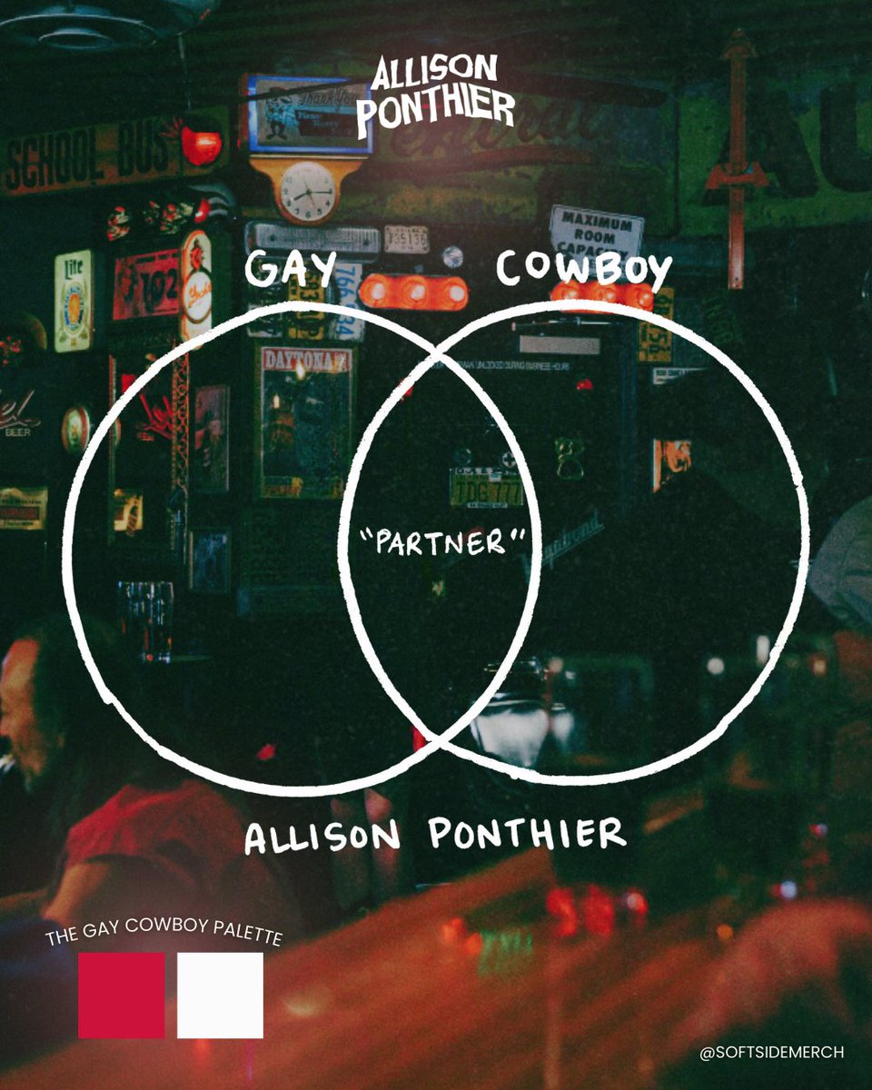 you voted… we made it! the gay cowboy + handsome official merch is here, designed by yours truly ♥️

beta.softsidemerch.com/artists/Alliso…