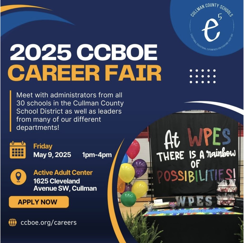 Fairviewelem17's tweet photo. 2025 CCBOE Cullman County Career Fair https://t.co/HG3k5HfdxI