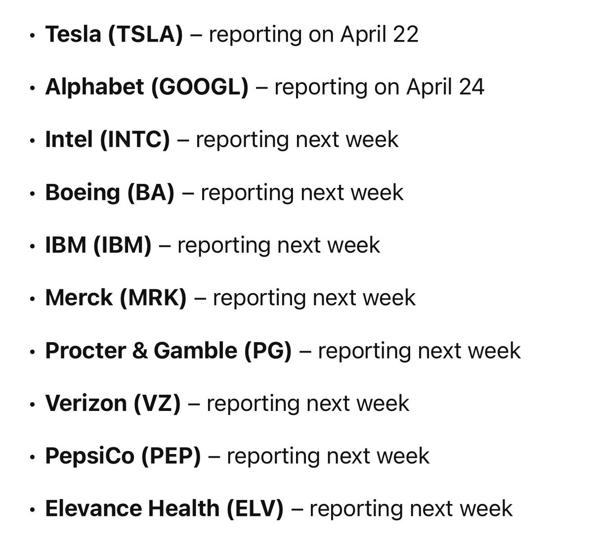 preetkailon's tweet photo. “Wall Street’s Super Bowl Week”

Big names. Bigger expectations.

Which one do you think surprises the market?

$TSLA $GOOGL $BA https://t.co/wYiqMAcdfg