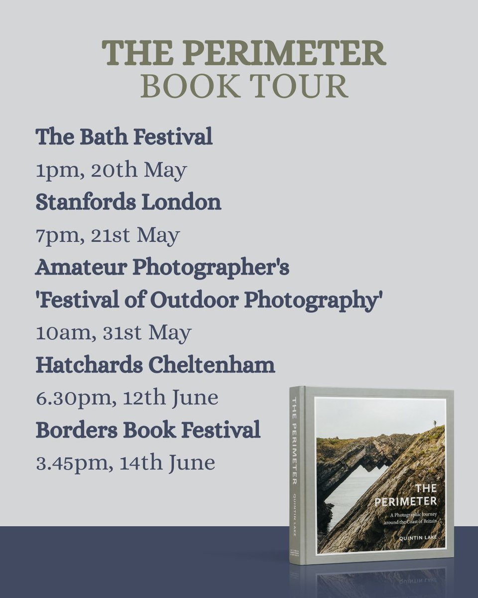 A decade ago, I stood beneath the dome of St Paul’s Cathedral and took the very first step of an 11,000 km walk around the edge of Britain. Today, I’m thrilled to announce #ThePerimeterBook Tour dates! All events are now open for booking here: linktr.ee/quintinlake