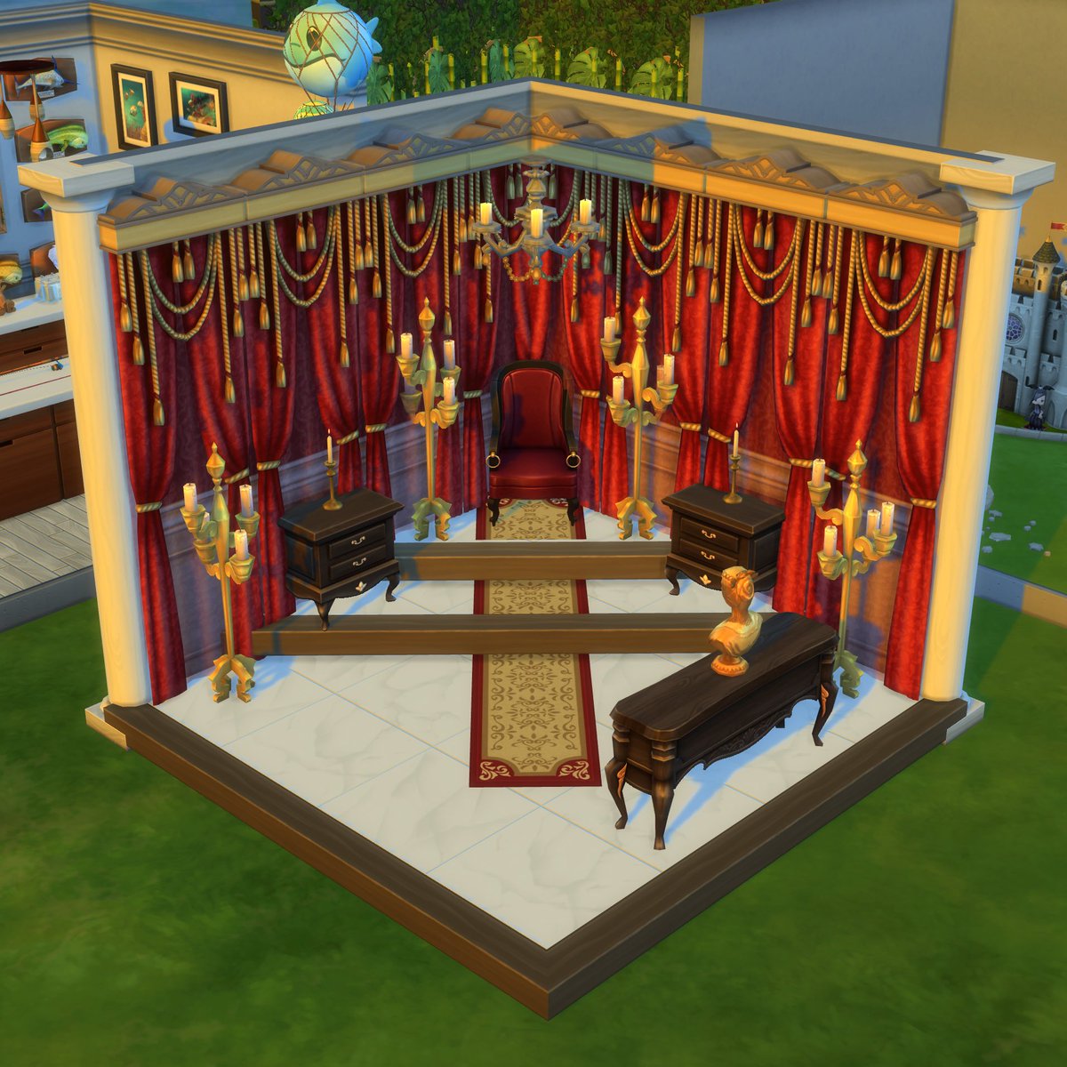 andreahega2000_'s tweet photo. Day 7 - Tiny royal throne room #Aprbuild25 challenge by  @sims4ideas 

👑

🪪 Id: andreahega2000

#sims4 #TheSims4 #ShowUsYourBuilds #nocc #nocustomcontent https://t.co/cl6BH9s4ey