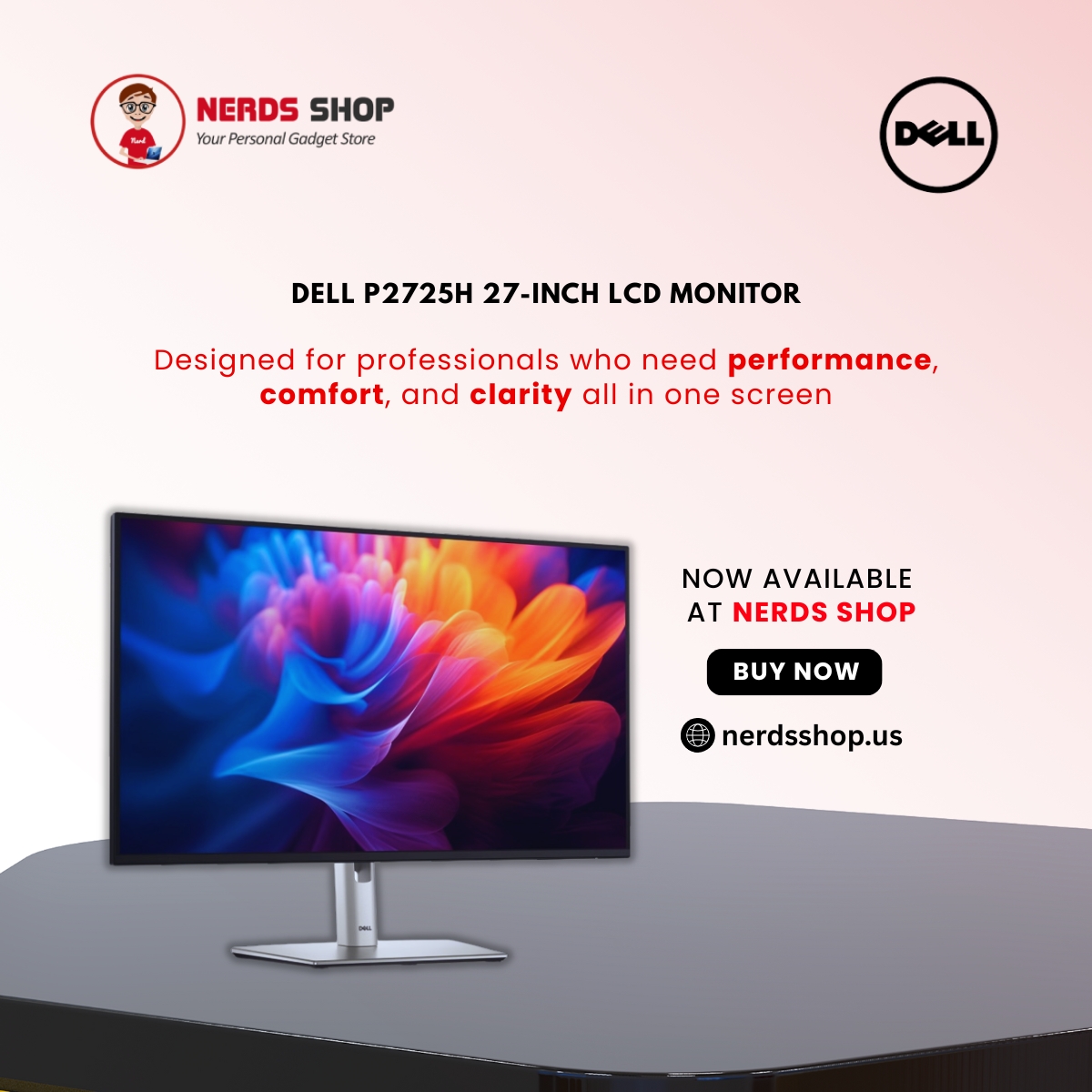 nerdsshop's tweet image. Experience sharp visuals and seamless performance with a screen built for productivity. The Dell P2725H 27 Monitor is now in stock at Nerds Shop — perfect for your daily grind.

#dellmonitor #techupgrade #nerdsshop #WorkSmarter  #monitorsetup #screenlife #productivitytools #Tech