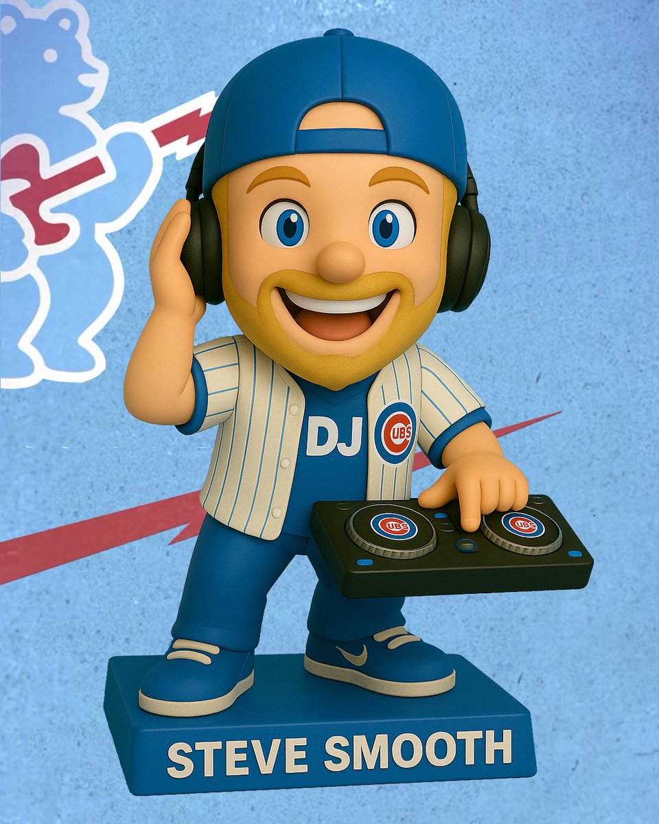 Steve Smooth (@djstevesmooth) on Twitter photo Season 5 with the <a href="/Cubs/">Chicago Cubs</a> is in full swing and I’m back at Wrigley all weekend! 🎶⚾️ Catch me bringing the in-game energy all summer long at the Friendly Confines. Still waiting on that DJ bobblehead giveaway day though… 😂🐻
<a href="/obvious_shirts/">OBVIOUS SHIRTS®</a> #Bobblehead Season 5 with the <a href="/Cubs/">Chicago Cubs</a> is in full swing and I’m back at Wrigley all weekend! 🎶⚾️ Catch me bringing the in-game energy all summer long at the Friendly Confines. Still waiting on that DJ bobblehead giveaway day though… 😂🐻
<a href="/obvious_shirts/">OBVIOUS SHIRTS®</a> #Bobblehead