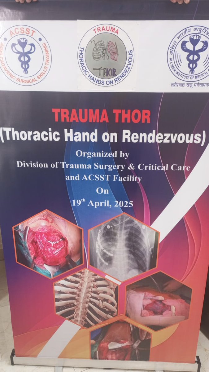 Dinesh Bagaria (@docbagaria) on Twitter photo Fingers crossed... tomorrow we are going to launch the first edition of TRAUMA-THOR, an attempt to create a trained workforce for better and holistic care of thoracic injuries, one of the most common and most mismanaged injuries in India. <a href="/JTraumAcuteSurg/">Journal of Trauma and Acute Care Surgery</a> <a href="/GlobalSurgeryI1/">Global Surgery India Hub</a> Fingers crossed... tomorrow we are going to launch the first edition of TRAUMA-THOR, an attempt to create a trained workforce for better and holistic care of thoracic injuries, one of the most common and most mismanaged injuries in India. <a href="/JTraumAcuteSurg/">Journal of Trauma and Acute Care Surgery</a> <a href="/GlobalSurgeryI1/">Global Surgery India Hub</a>