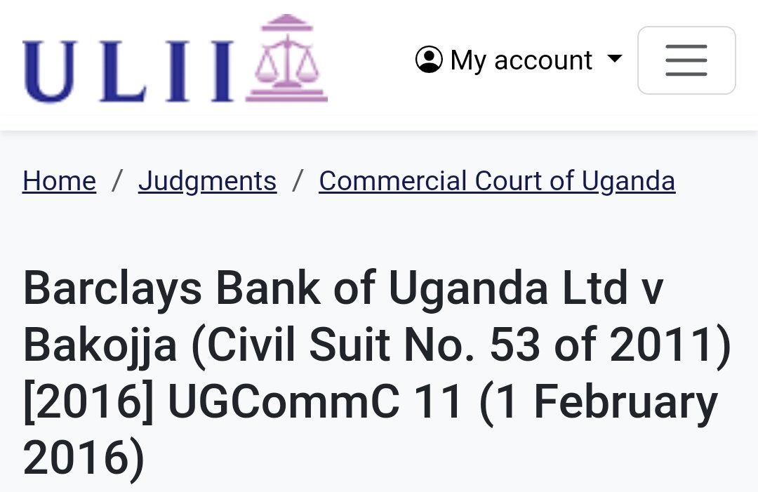 Flavia Senoga Anglin J on 1st-Feb-2016 in 👇✍️the only compensation for non-payment of a debt is payment of the debt✍giving security does not discharge the borrower from the duty to repay the loan.