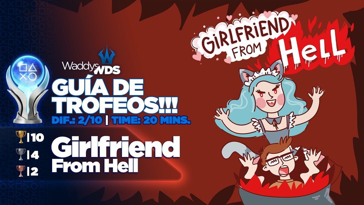 WaddysWDS's tweet photo. 🆕 #GuíadeTrofeos | #TrophyGuide
🎮 Girlfriend from Hell
🎬 https://t.co/9CIw9Y1uh0
🦾 2/10
⏱️ 20 Mins.
🏆 17 Trophies
💱 8 Stacks
Thanks!: @Pinkerator 🤩
#GirlfriendFromHell #Indie #Indiedev #Indiegame #Guide #Trophy #PS4 #PS5 #Nintendo https://t.co/44b0elq2fk