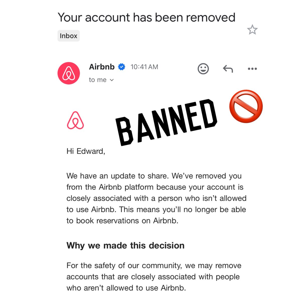 JakeLang's tweet photo. 🚨 BREAKING: I was just PERMANENTLY BANNED FROM AIRBNB TODAY!!

This is why White Americans are fed up!!

We are becoming second class citizens in our own Country!!!! 😲😲😡😡

How many BLM protestors are banned from AirBNB?!!!

We need a MAGA BnB 🇺🇸 https://t.co/3kUo88ZW83
