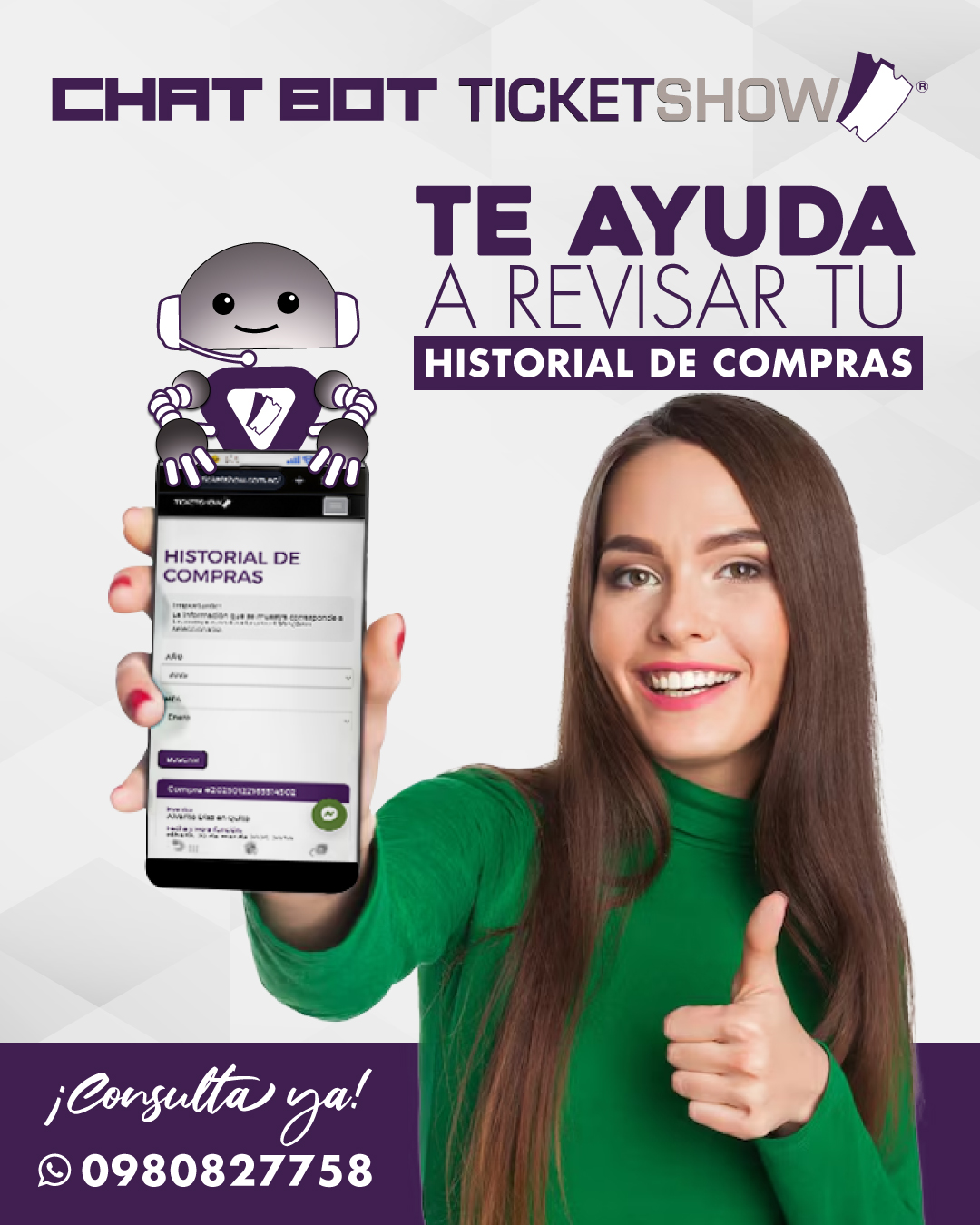 Ticket Show on X: ¡Chatbot de Ticketshow está siempre listo para ayudarte  🤖! Desde donde estés... Cuando desees.. Escribe y obtén información  automatizada de todos los eventos que comercializamos... ¡DISPONIBILIDAD  247! 📱