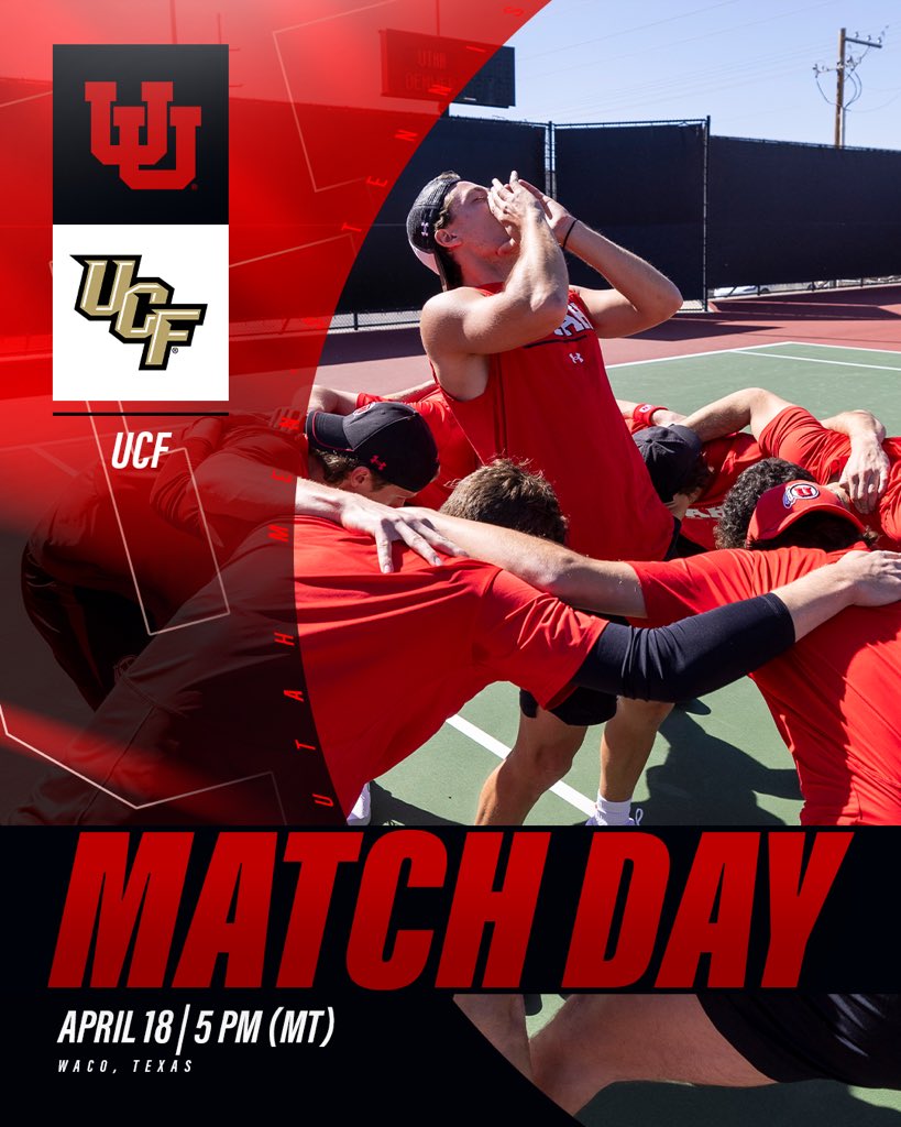 🎾 MATCH DAY 🎾
🔴 Big 12 Championships l
📍Waco, Texas
⏰ 5 PM (MT)
🆚 UCF
📺 bit.ly/3GaMvLM
📊bit.ly/4h7ToKD

#GoUtes