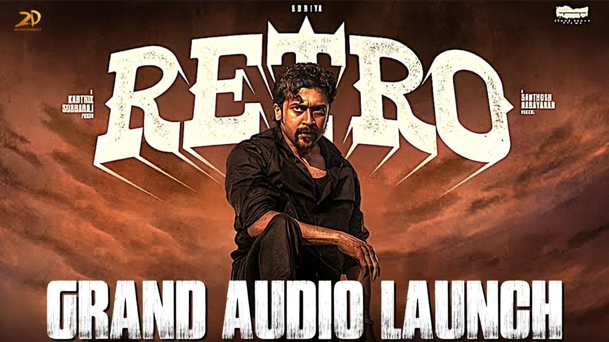 TamilCineXpress's tweet photo. #RetroAudioLaunch Live Stream Is Here!

🔗:https://t.co/kdO1dN3Yfc…

 #RetroFromMay1  ! #RetroAudioAndTrailerToday ! https://t.co/bsyl8z2fxi